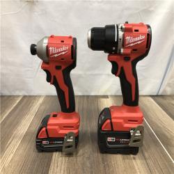 AS-IS Milwaukee 18-Volt Lithium-Ion Brushless Cordless Compact Hammer Drill/Impact Combo Kit