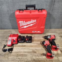 HOUSTON LOCATION - AS-IS Milwaukee FUEL 18V Lithium-Ion Brushless Cordless Hammer Drill and Impact Driver Combo Kit