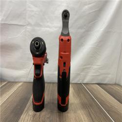 AS-IS Milwaukee M12 FUEL 12V Lithium-Ion Cordless 3/8 in. Ratchet and 1/4 in. Impact Driver Kit