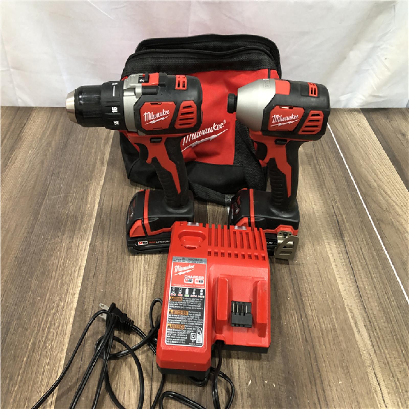 AS-IS Milwaukee 18V Lithium-Ion Cordless Drill Driver/Impact Driver Combo Kit
