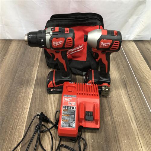 AS-IS Milwaukee 18V Lithium-Ion Cordless Drill Driver/Impact Driver Combo Kit