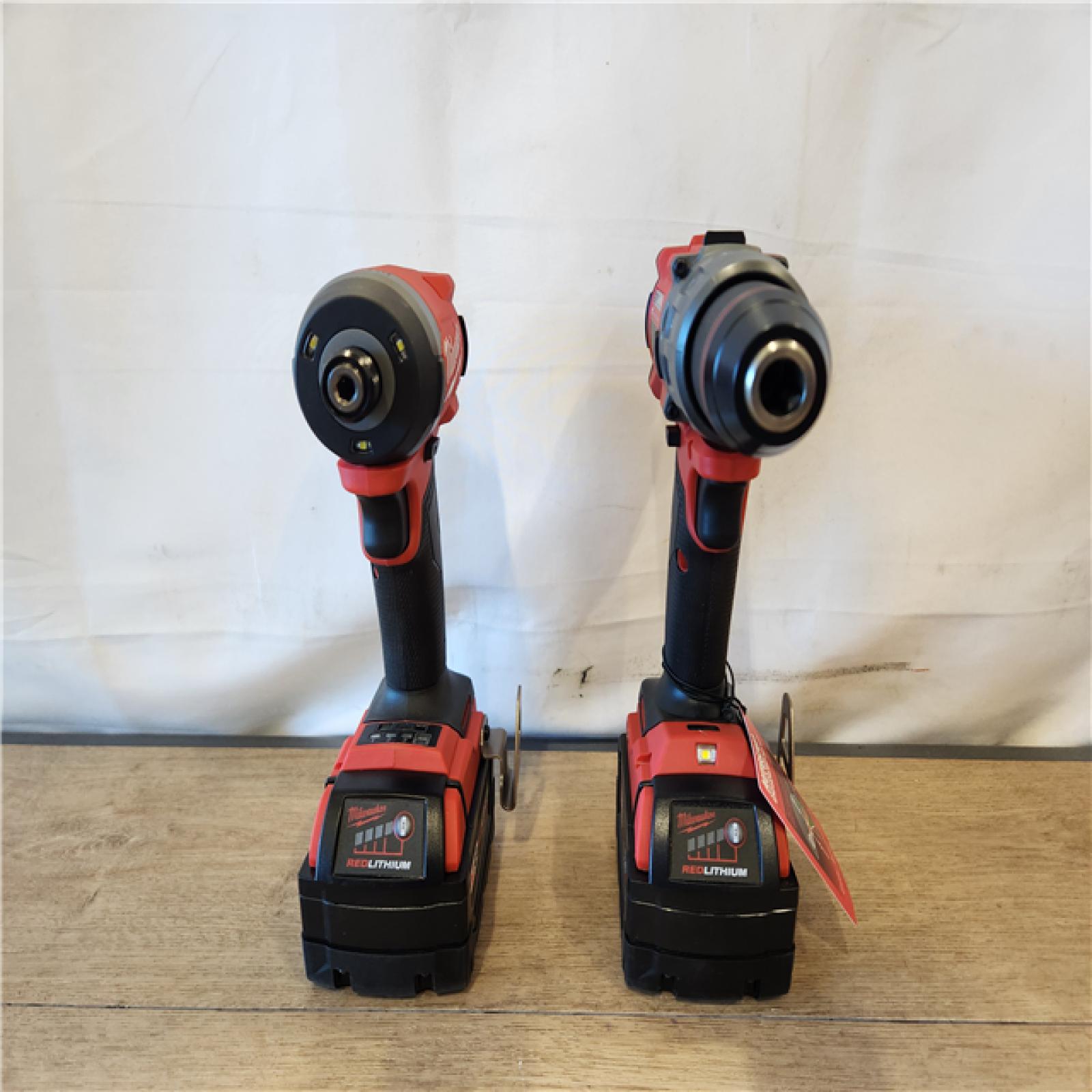 AS-IS- Milwaukee  FUEL 18V Lithium-Ion Brushless Cordless Hammer Drill and Impact Driver Combo Kit