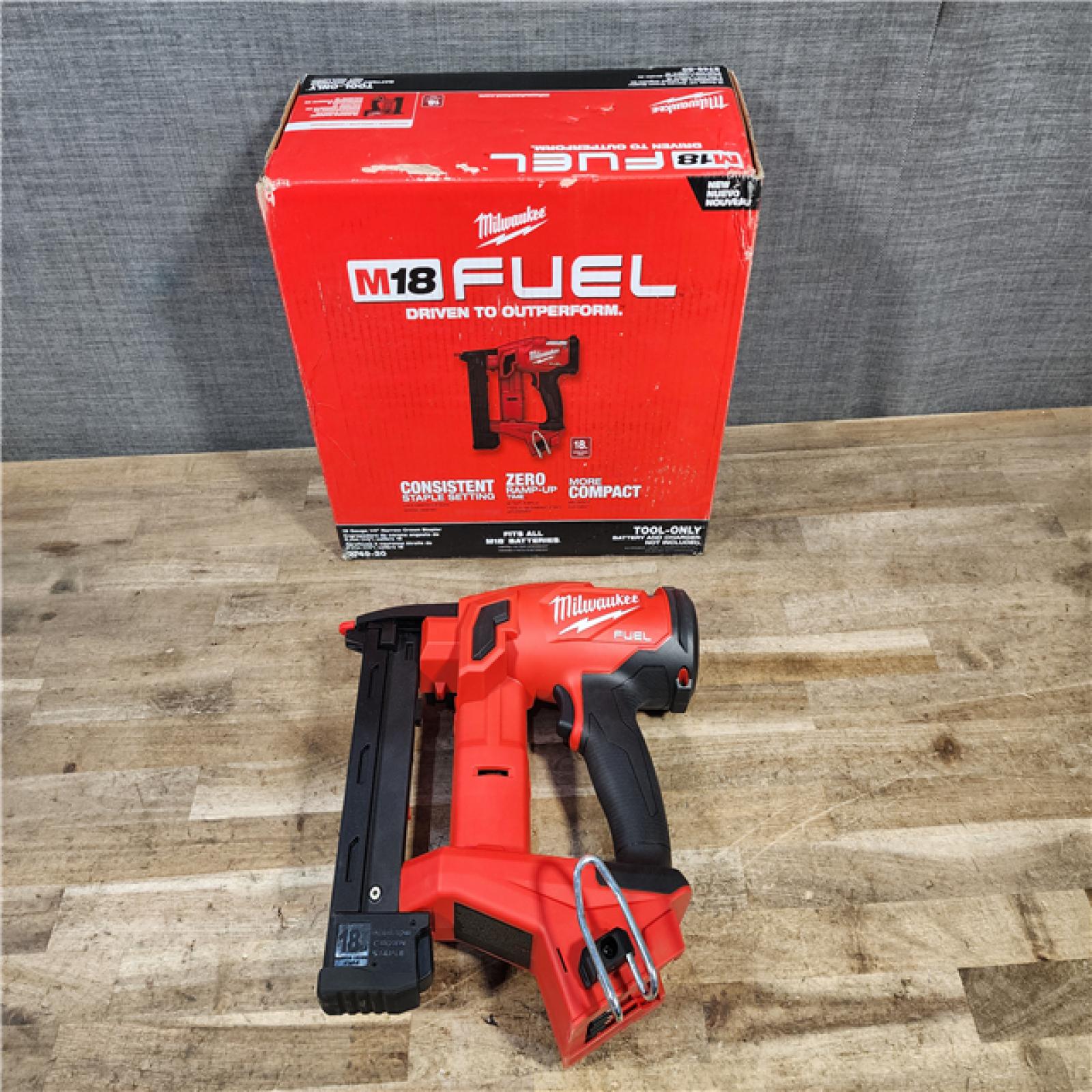 HOUSTON LOCATION - AS-IS Milwaukee FUEL 18-Volt Lithium-Ion Brushless Cordless 18-Gauge 1/4 in. Narrow Crown Stapler (Tool-Only)