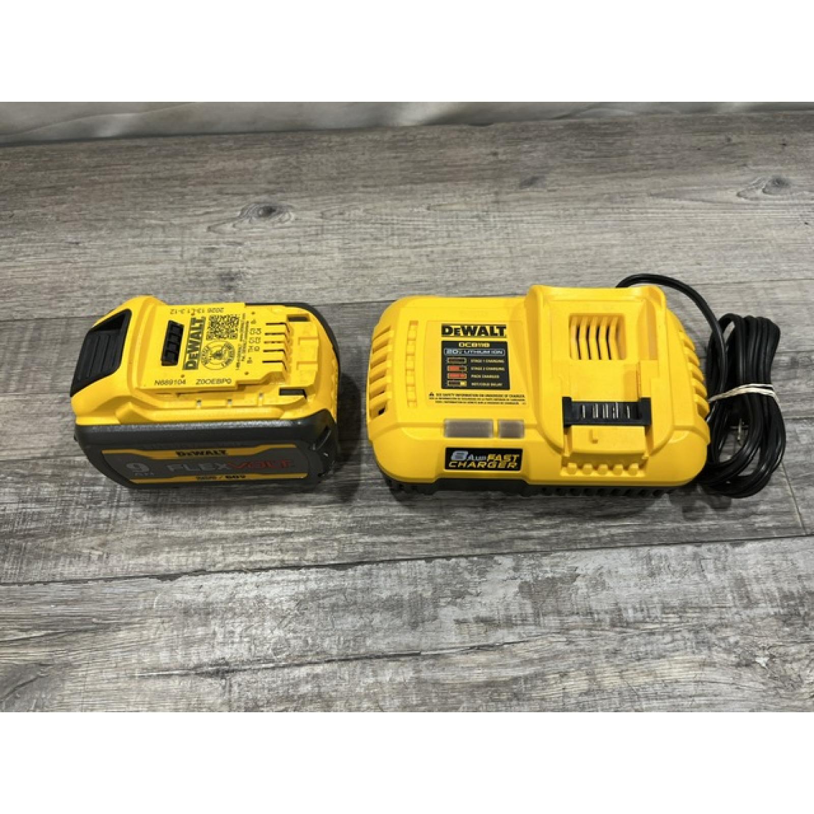AS-IS DEWALT 20V/60V MAX FLEXVOLT Lithium-Ion 9.0Ah Battery and Charger Starter Kit