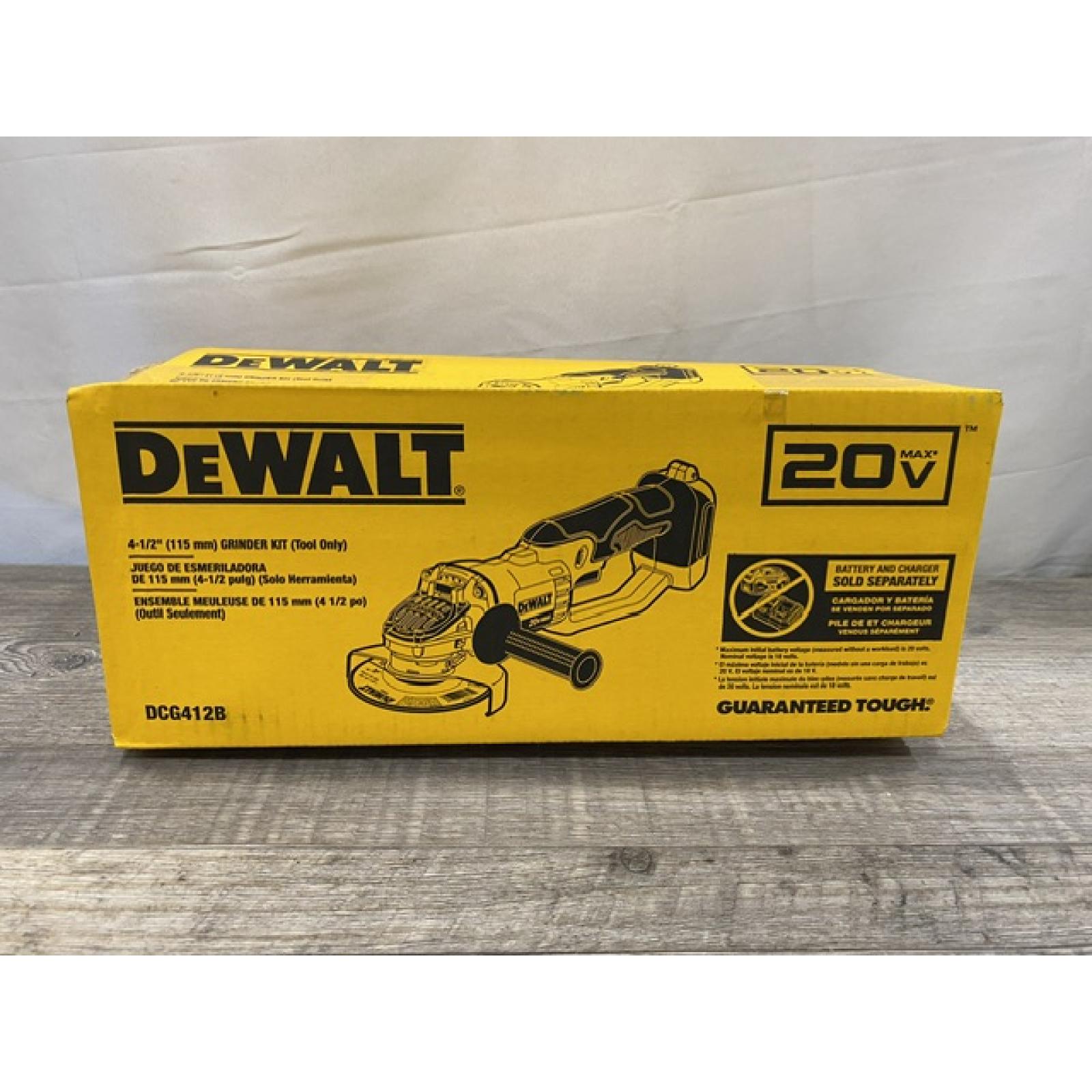 NEW - DEWALT 20V MAX Cordless 4.5 in. - 5 in. Angle Grinder (Tool Only)