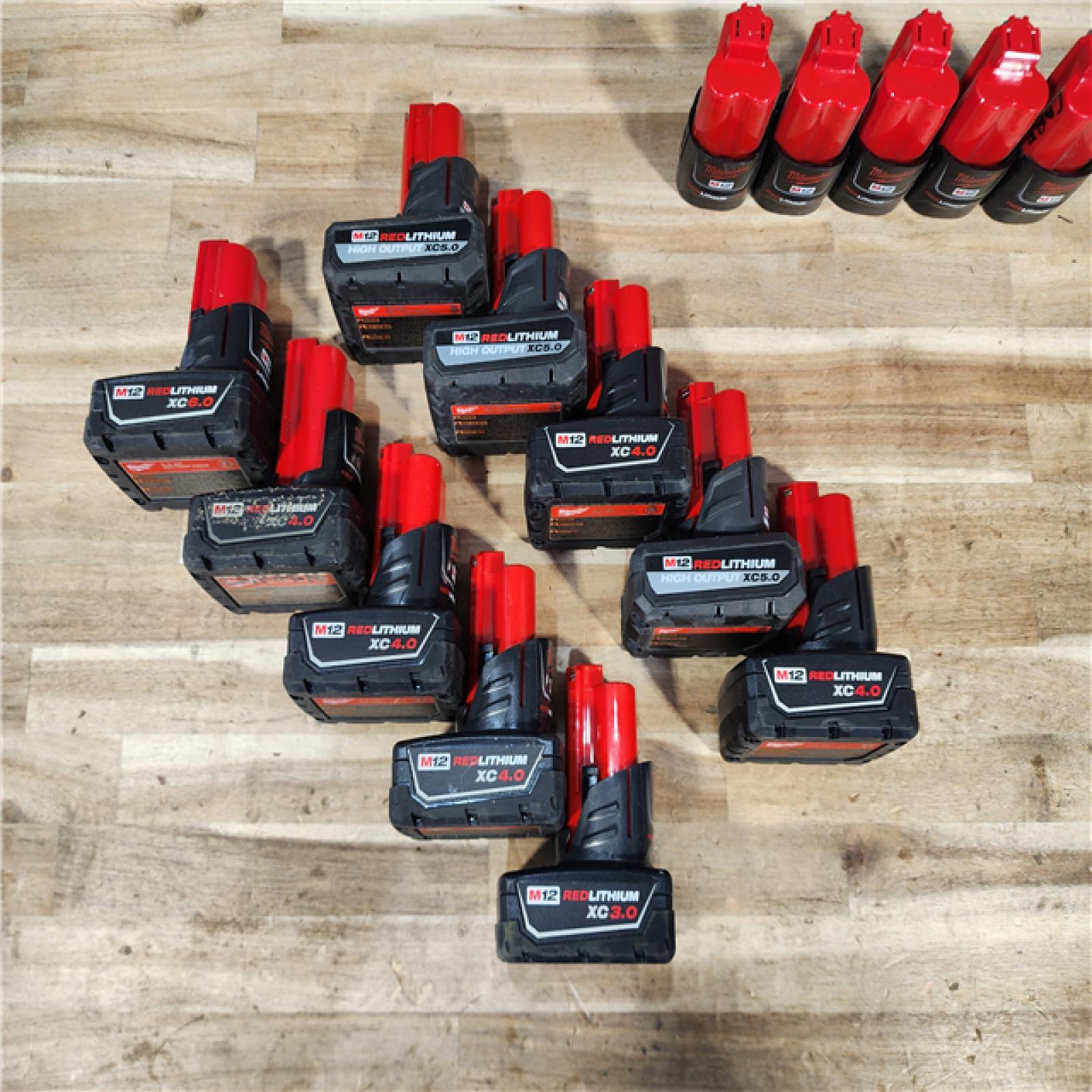 HOUSTON LOCATION - AS-IS MILWAUKEE BATTERY PACK QTY - 15