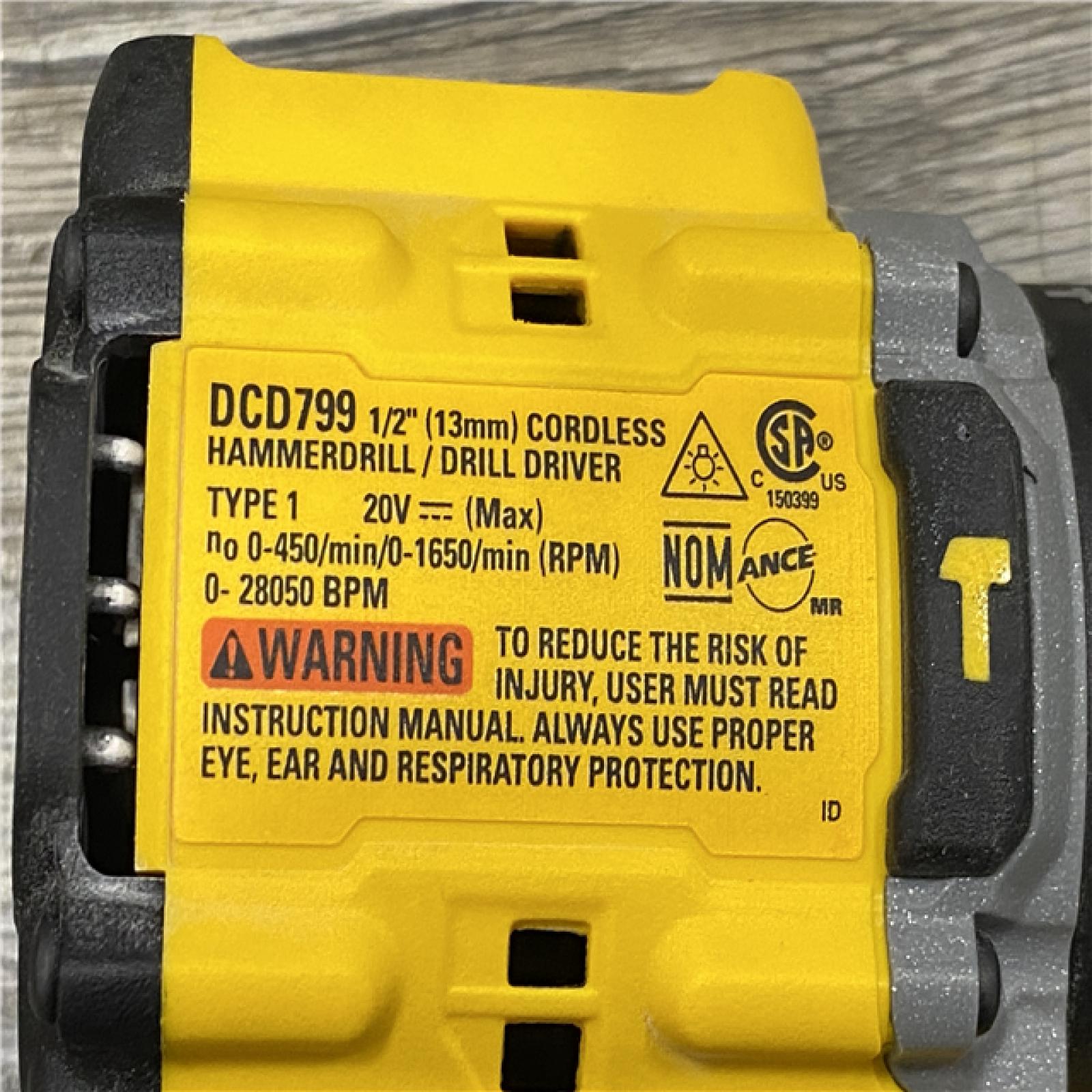 AS-IS DEWALT ATOMIC 20V Lithium-Ion Cordless 1/2 in. Hammer Drill Kit with 5.0 Ah Battery and Charger