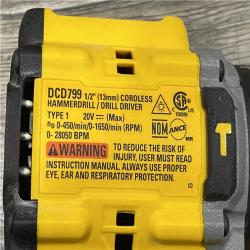 AS-IS DEWALT ATOMIC 20V Lithium-Ion Cordless 1/2 in. Hammer Drill Kit with 5.0 Ah Battery and Charger