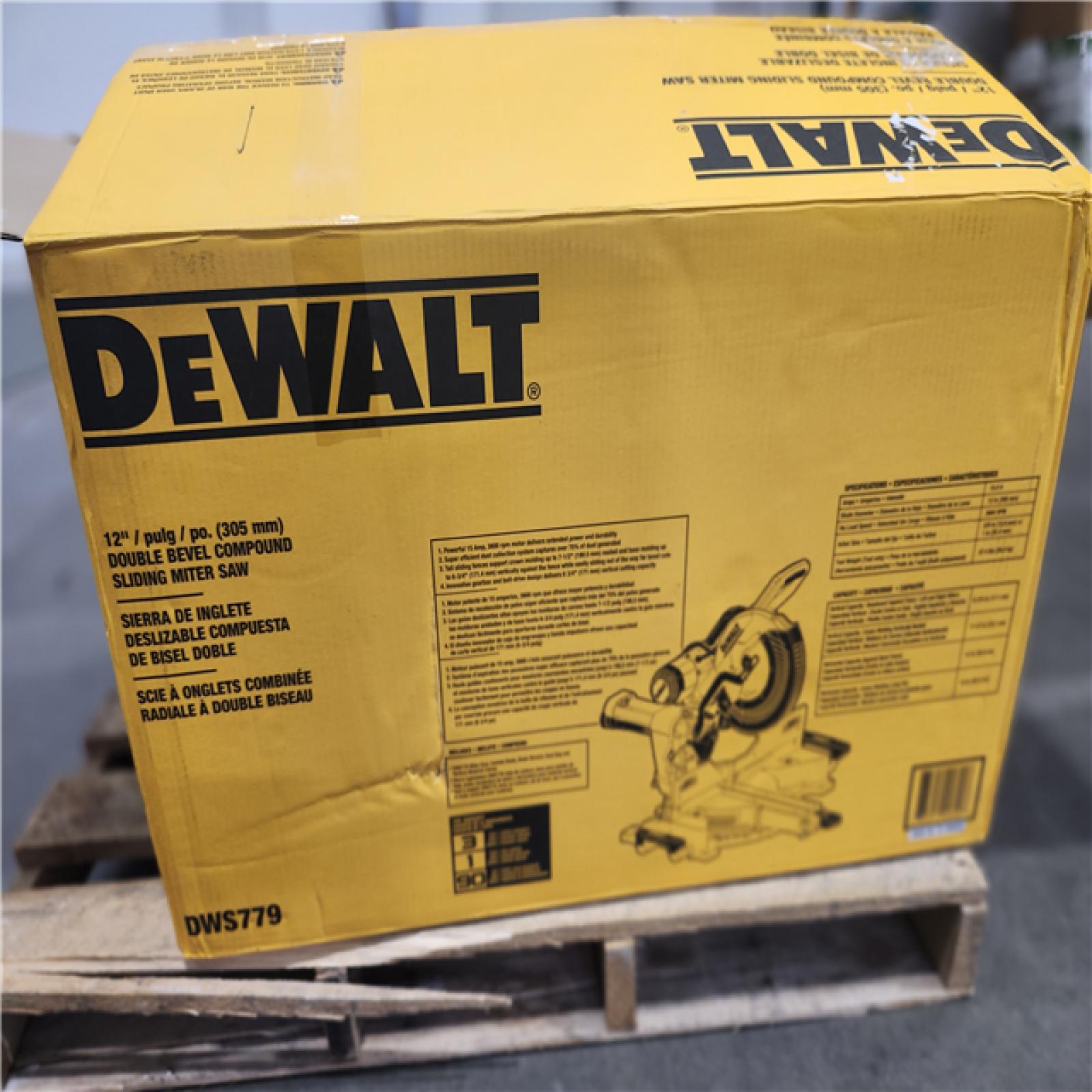 As-Is- DEWALT 12-in Dual Bevel Sliding Compound Miter Saw