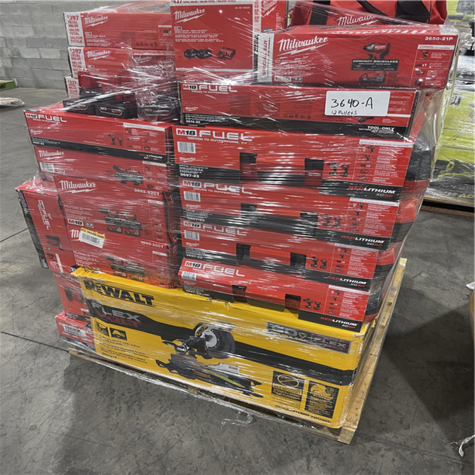 Pittston Location As-Is Power Tools Partial Truckload (12 pallets) 3640-A
