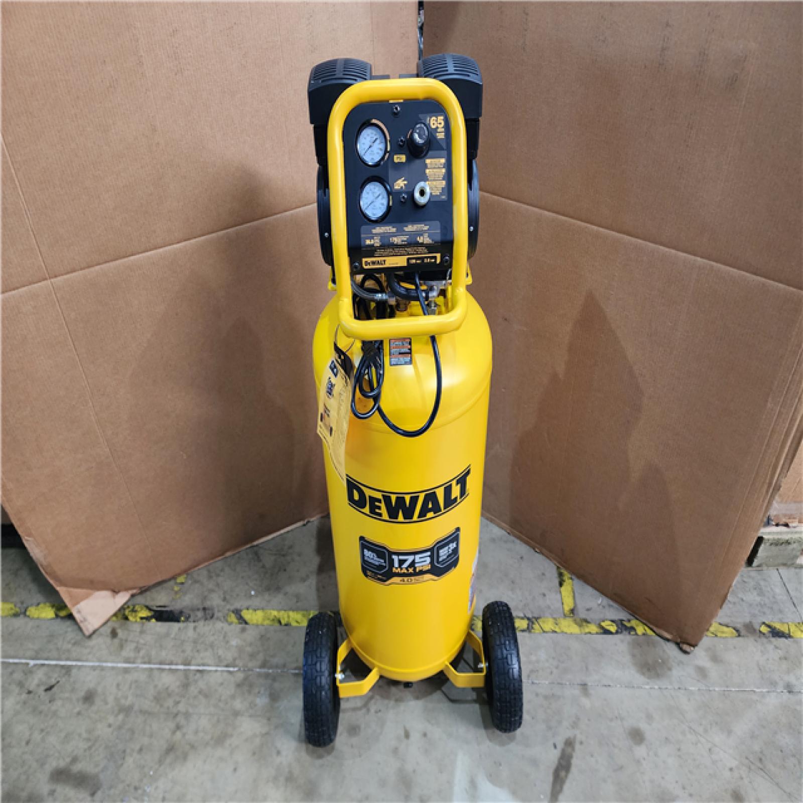 HOUSTON LOCATION - AS-IS (APPEARS LIKE NEW) DEWALT 26 Gal. 175 PSI Ultra Quiet Portable Electric Air Compressor