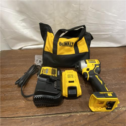 AS-IS DeWALT ATOMIC 20V MAX Cordless Compact Impact Driver Kit W/ Li-Ion Battery, 1/4, Brushless