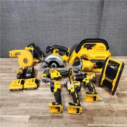 HOUSTON LOCATION - AS-IS DEWALT 20-Volt Max Lithium-Ion 9-Tool Cordless Combo Kit with Two 2.0 Ah Batteries  Charger and 2 Bags