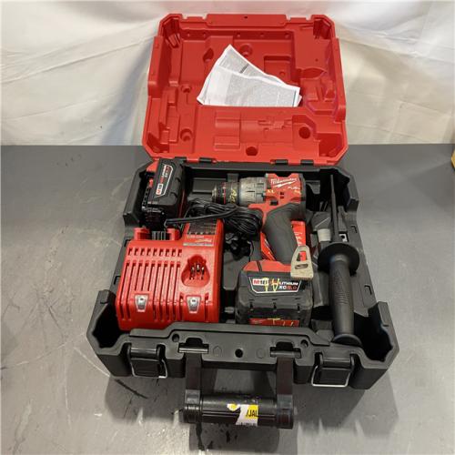 AS-IS - Milwaukee M18 FUEL 18V Lithium-Ion Brushless Cordless 1/2 in. Hammer Drill Driver Kit