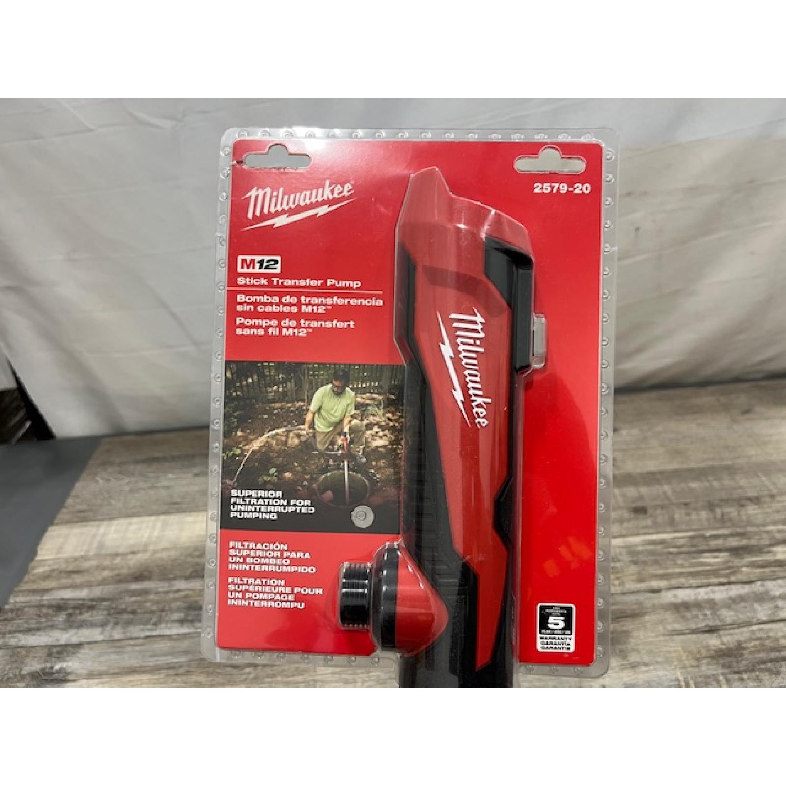 NEW - Milwaukee 12-Volt Lithium-Ion Cordless 9 GPM 0 hp. Submersible Stick Water Transfer Pump (Tool Only)