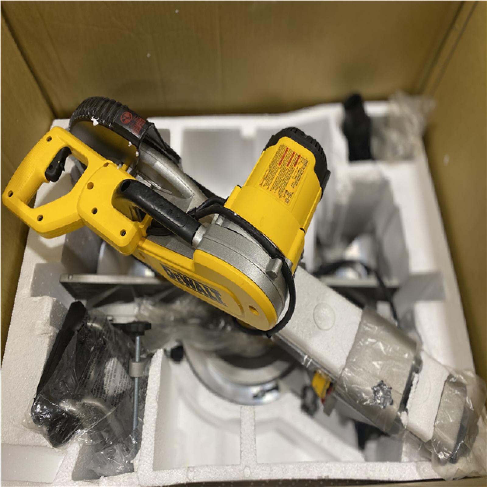 As-Is - DEWALT 15 Amp Corded 12 in. Double Bevel Sliding Compound Miter Saw