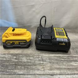 AS-IS DEWALT 20V MAX XR POWERSTACK Lithium-Ion Battery Starter Kit with 3.5Ah Battery and Charger