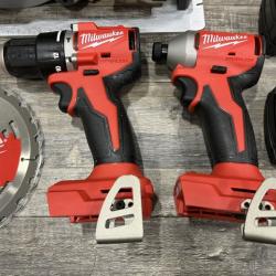 AS-IS Milwaukee 18-Volt Lithium-Ion Brushless Cordless (4-Tool) Combo Kit