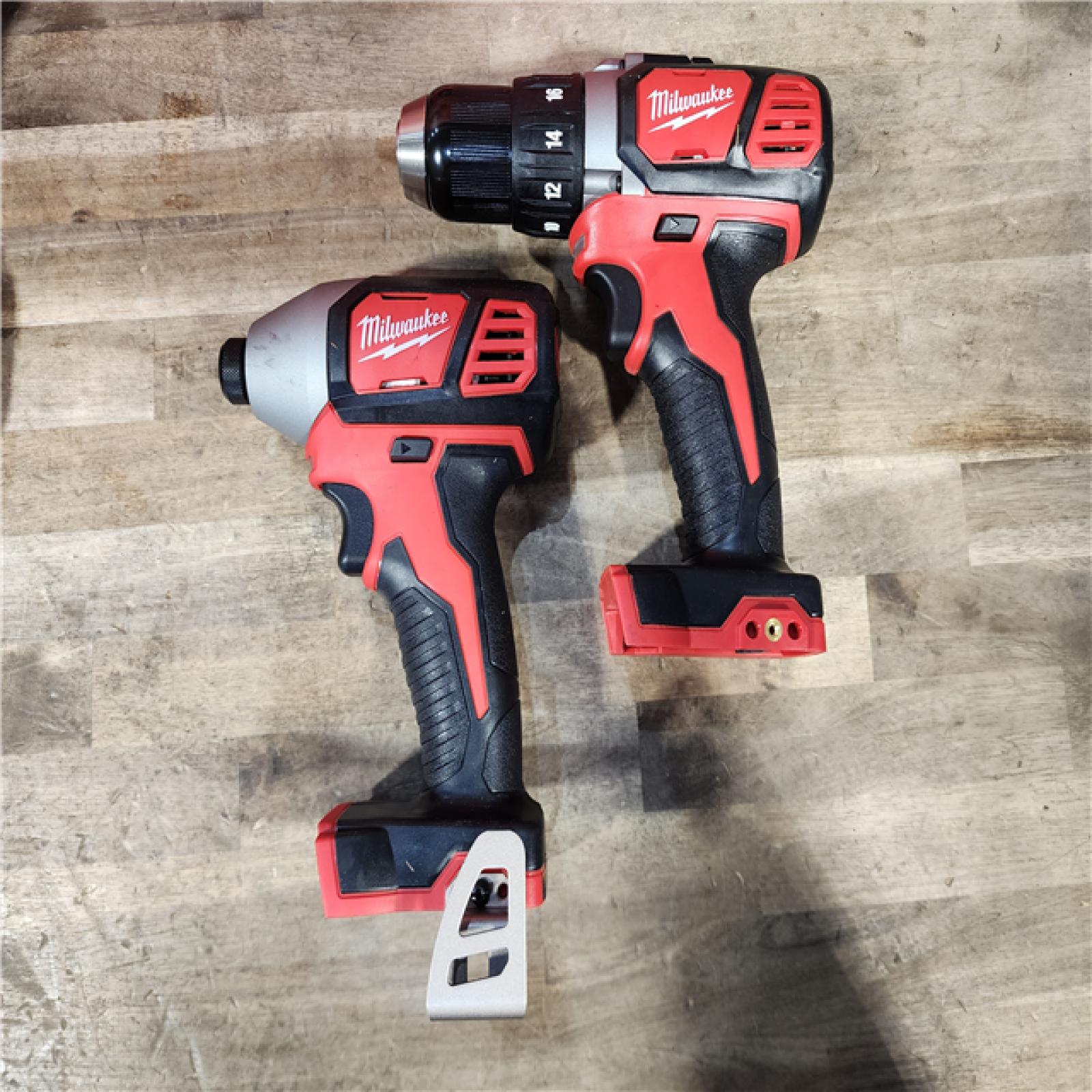 HOUSTON LOCATION - AS-IS Milwaukee 18V Cordless Brushed 2-Tool Drill/Driver and Impact Driver Kit