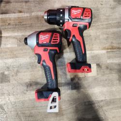 HOUSTON LOCATION - AS-IS Milwaukee 18V Cordless Brushed 2-Tool Drill/Driver and Impact Driver Kit