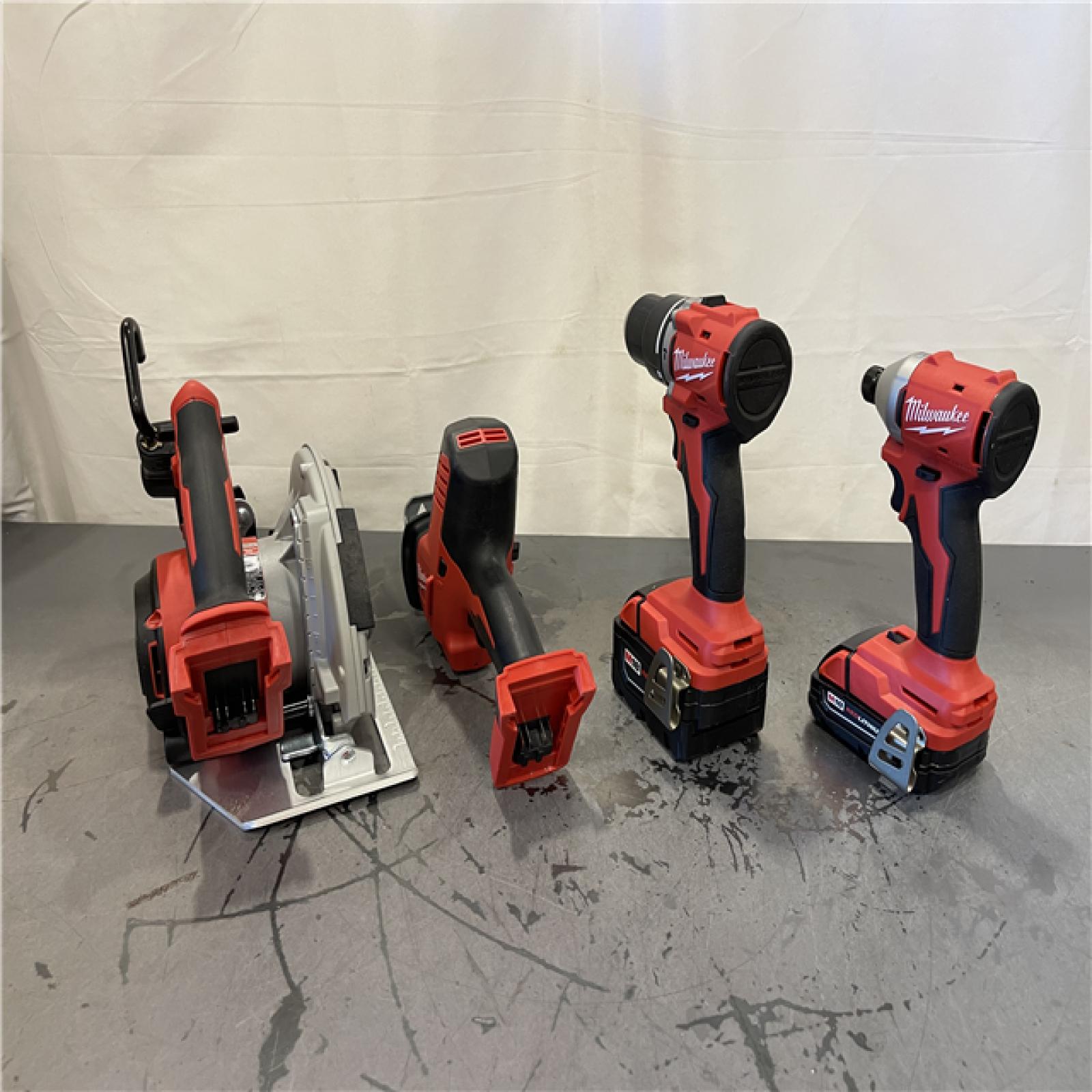 AS-IS - Milwaukee M18 18-Volt Lithium-Ion Brushless Cordless Combo Kit (4-Tool)