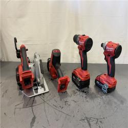 AS-IS - Milwaukee M18 18-Volt Lithium-Ion Brushless Cordless Combo Kit (4-Tool)