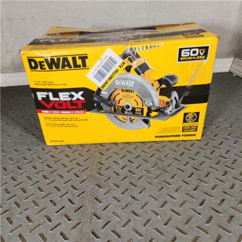 Houston Location - AS-IS Dewalt Flexvolt 60V MAX Brushless 7-1/4 Cordless Circular Saw with Brake Bare ( Tool Only )