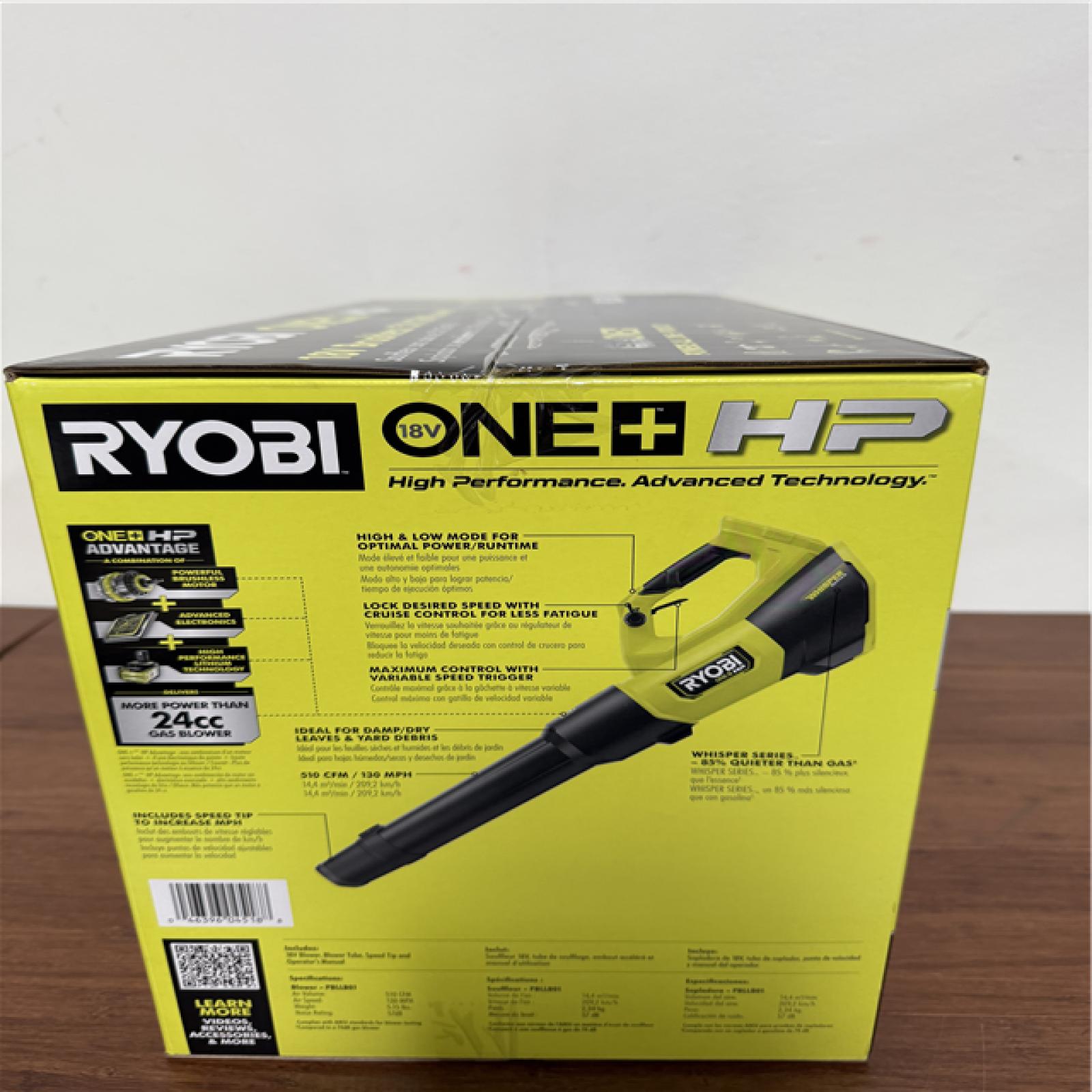 California NEW Sealed Ryobi 510 CFM 18V Brushless Blower (Tools Only)