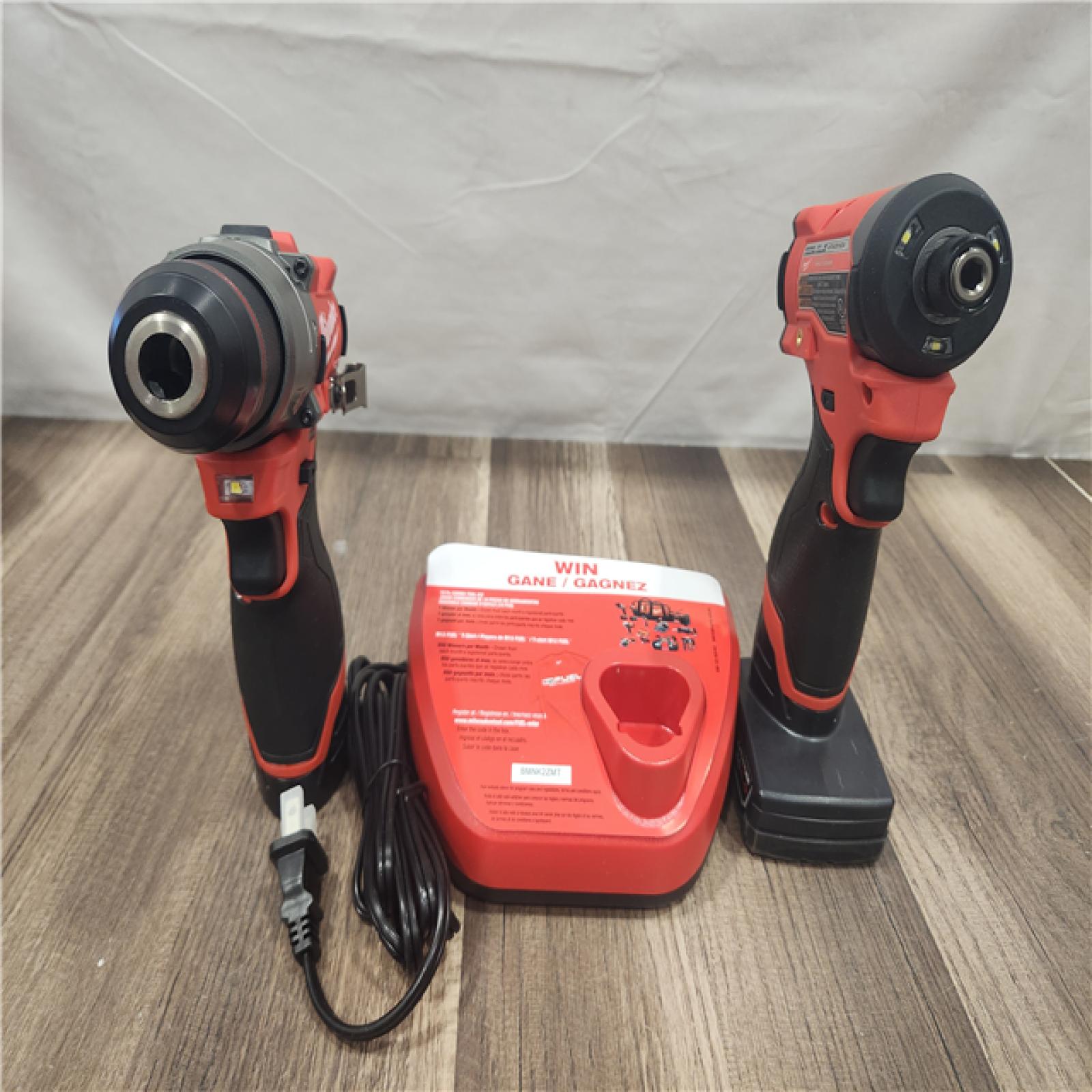 AS-IS- Milwaukee 12V Brushless Hammer Drill and Impact Driver Combo Kit