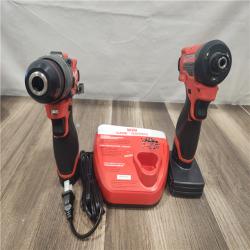 AS-IS- Milwaukee 12V Brushless Hammer Drill and Impact Driver Combo Kit