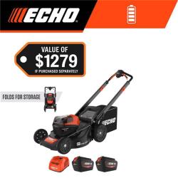 Phoenix LIKE NEW ECHO 56V 21 in. Cordless Battery 3-in-1 Walk Behind Self-Propelled Lawn Mower w/ (2) 5Ah Batteries and Rapid Charger