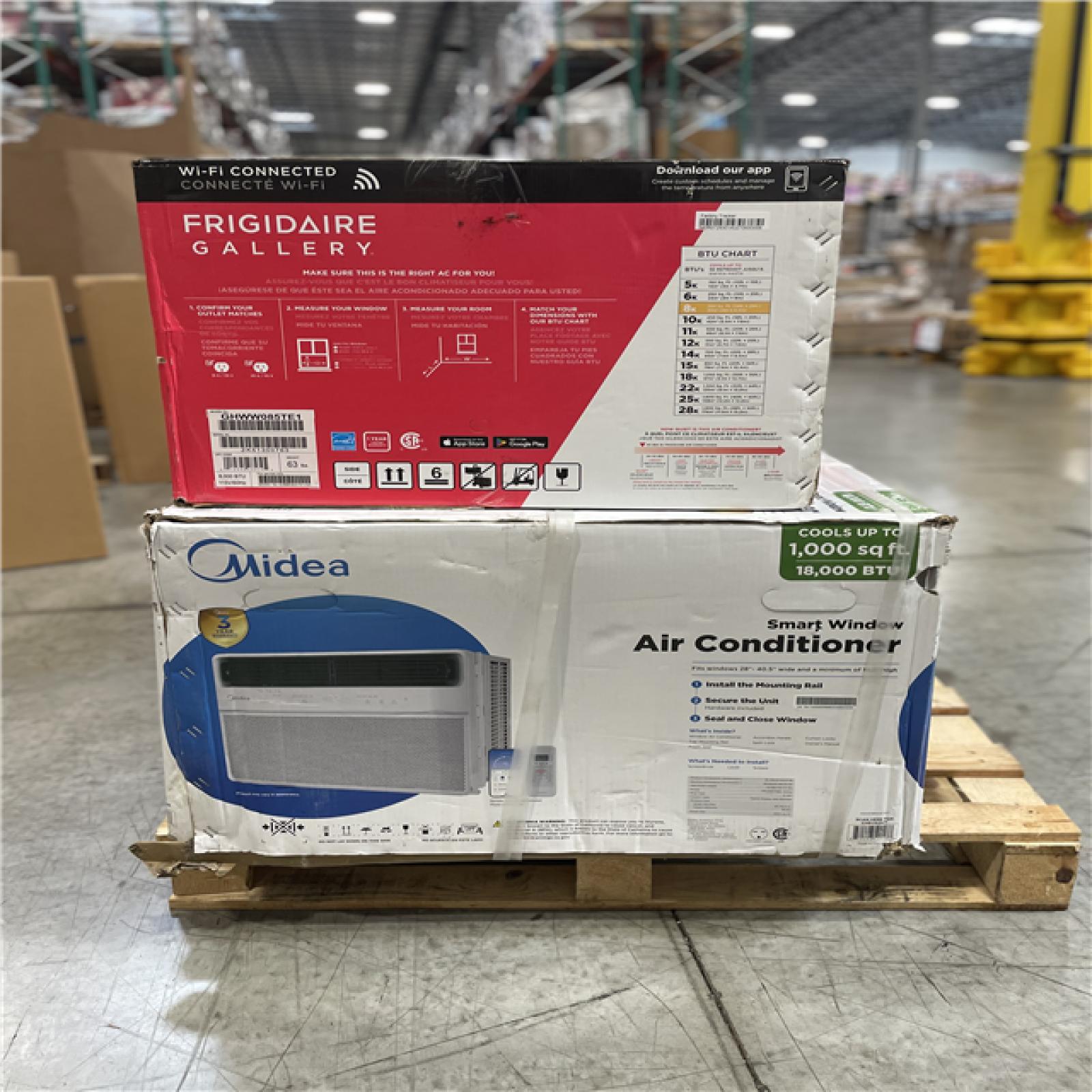 DALLAS LOCATION- AS-IS MIXED AIR CONDITIONER PALLET (4 UNITS)