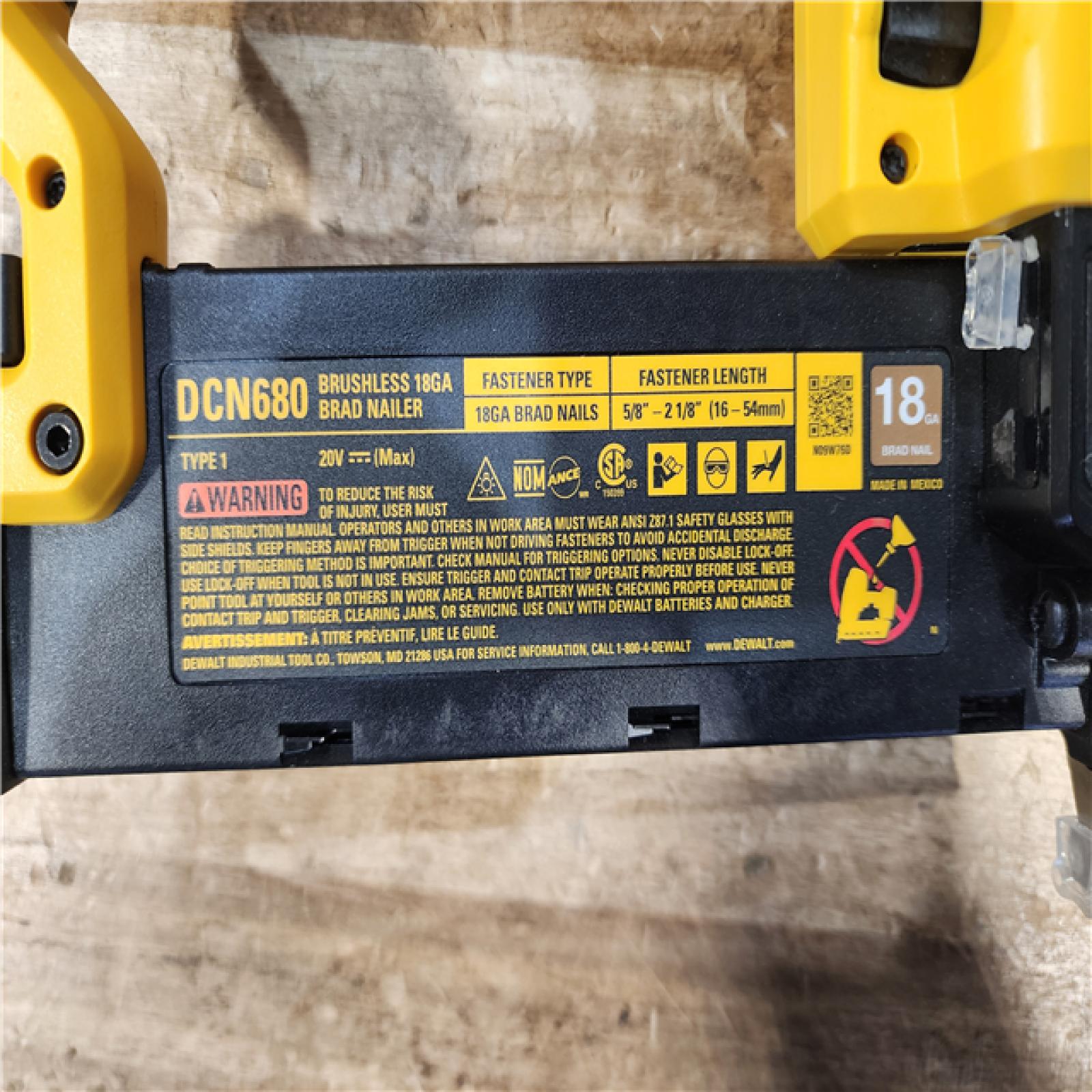 HOUSTON LOCATION - AS-IS (APPEARS LIKE NEW) DEWALT 20V MAX XR Lithium-Ion Electric Cordless 18-Gauge Brad Nailer (Tool Only)