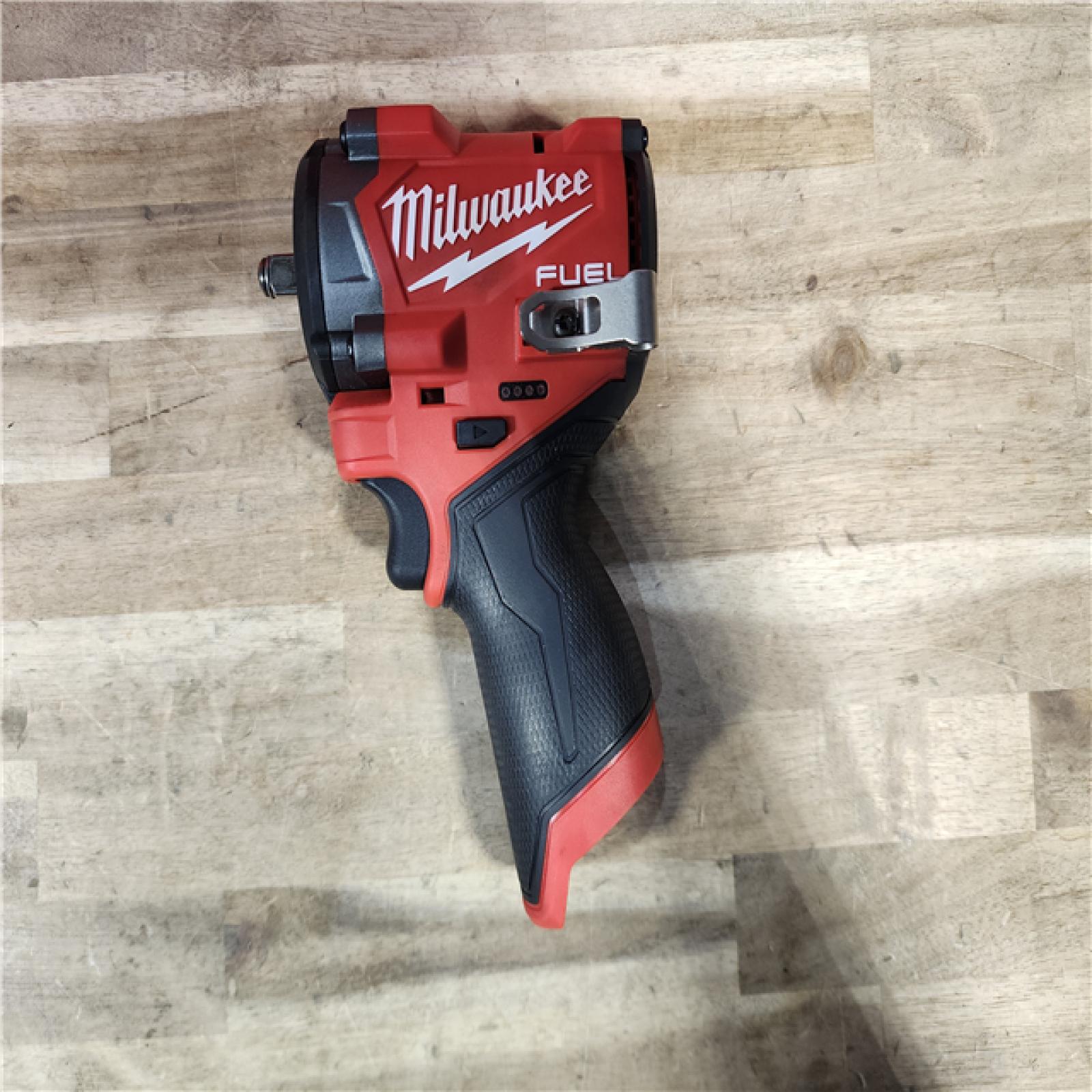 HOUSTON LOCATION - AS-IS M12 FUEL 12V Li-Ion Brushless Cordless Stubby 3/8 in. Impact Wrench Kit W/(1) 5.0 Ah High Output Battery