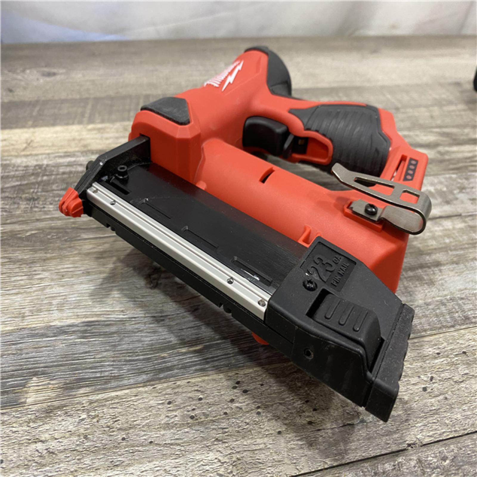 AS-IS Milwaukee 12-Volt 23-Gauge Lithium-Ion Cordless Pin Nailer (Tool-Only)