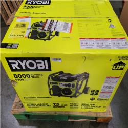 CALIFORNIA AS-IS RYOBI 9 500 STARTING WATT/9 500- RUNNING WATT PORTABLE GENERATOR