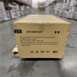 DALLAS LOCATION- NEW!- HUSKY 52 IN. W x 20 in. D 6-DRAWER TOP TOOL CHEST IN MATTE ARMY GREEN