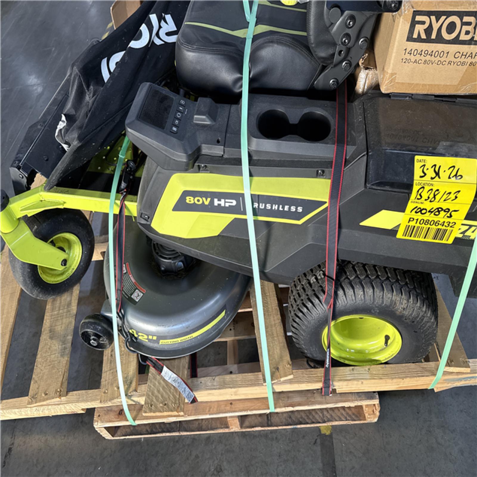 California AS-IS Ryobi 80V HP Brushless Riding Mower Z42Li