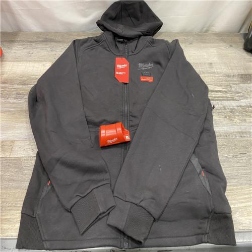 AS-IS Milwaukee Men's Large 12-Volt Lithium Ion Cordless Black Heated Hooded Jacket (Jacket Only)