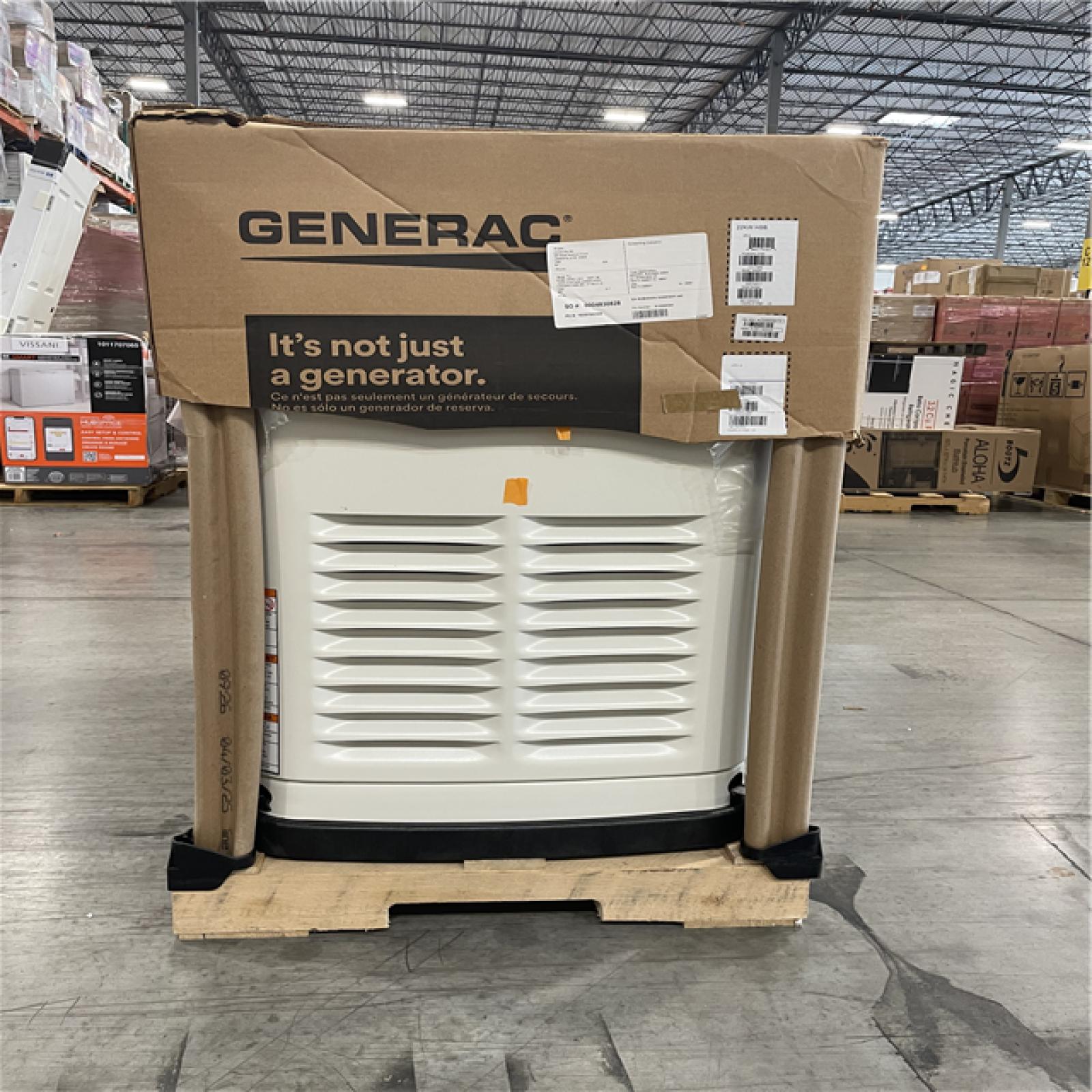 DALLAS LOCATION- GENERAC 22kW - Dual Fuel Air- Cooled Whole House Home Standby Generator With Transfer Switch
