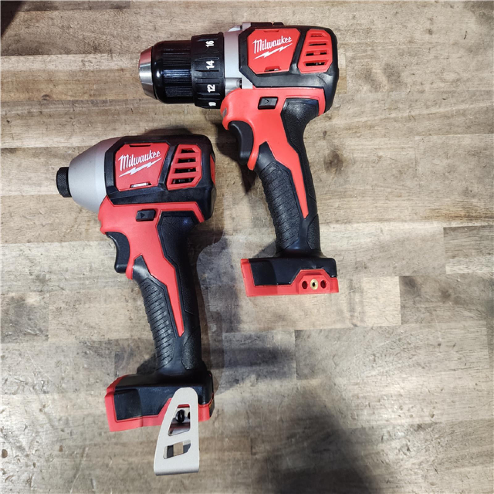 HOUSTON LOCATION - AS-IS Milwaukee 18V Cordless Brushed 2-Tool Drill/Driver and Impact Driver Kit