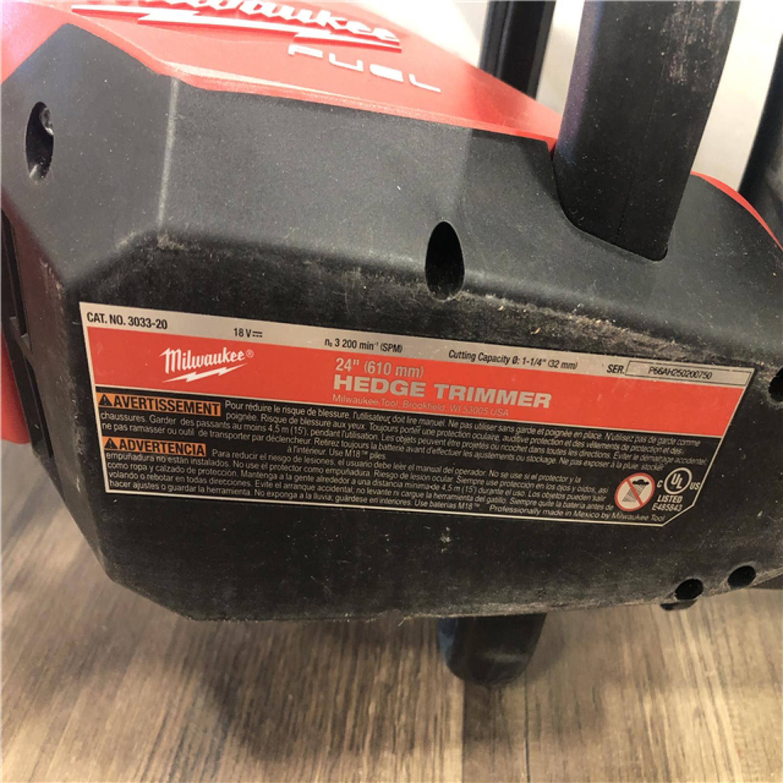 AS-IS Milwaukee FUEL 18-Volt 24 in. Brushless Cordless Battery Powered Hedge Trimmer (Tool-Only)