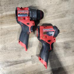 HOUSTON LOCATION - AS-IS Milwaukee FUEL 12-Volt Lithium-Ion Brushless Cordless Hammer Drill and Impact Driver Combo Kit