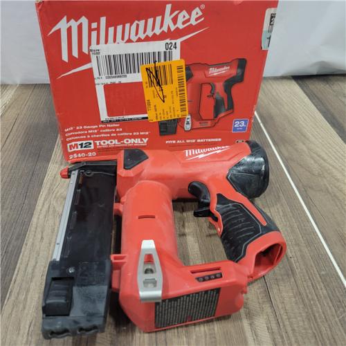 AS-IS  Milwaukee 2540-20 12V 23 Gauge Cordless Pin Nailer (Tool Only)