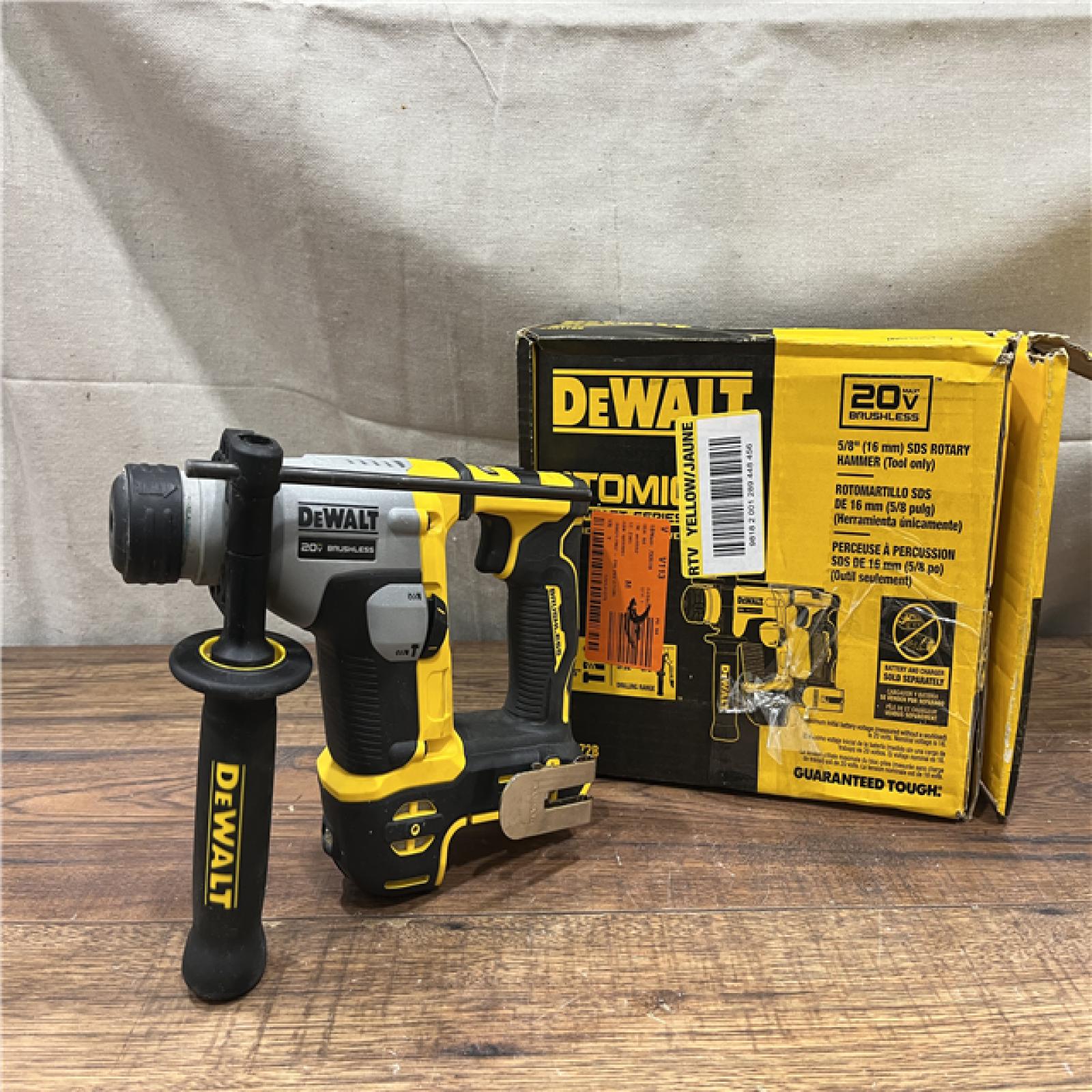 AS-IS Dewalt DCH172B MAX Atomic 20V 5/8 Inch Brushless Cordless SDS Plus Rotary Hammer (Tool Only)