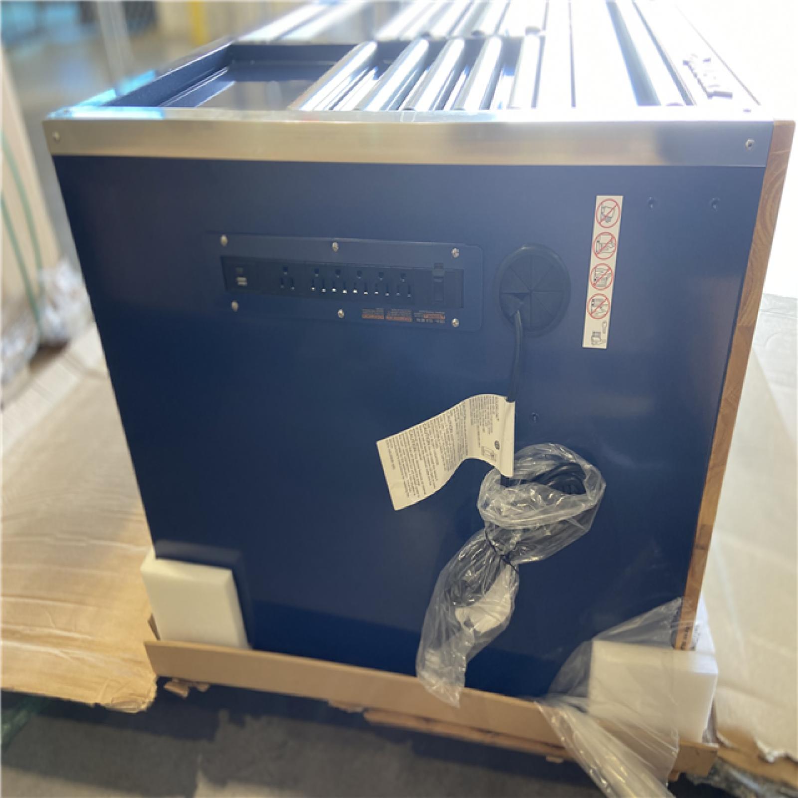 DALLAS LOCATION - Husky 52 in. W x 25 in. D 10-Drawer Mobile Workbench Tool Chest with Solid Wood Work Top in Gloss Blue