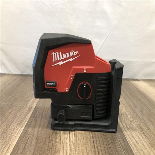 AS-IS Milwaukee 12-Volt Lithium-Ion Cordless Green 125 ft. Cross Line and Plumb Points Laser Level (Tool-Only)