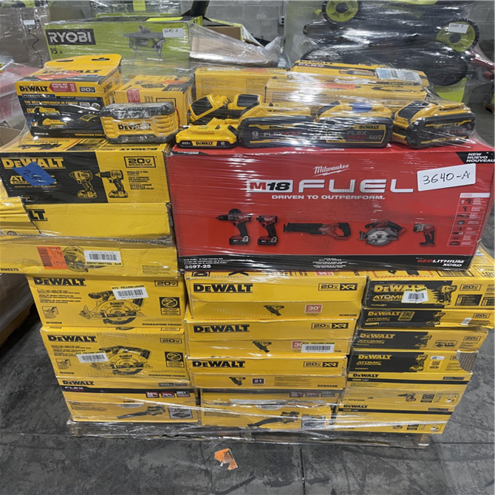 Pittston Location As-Is Power Tools Partial Truckload (12 pallets) 3640-A