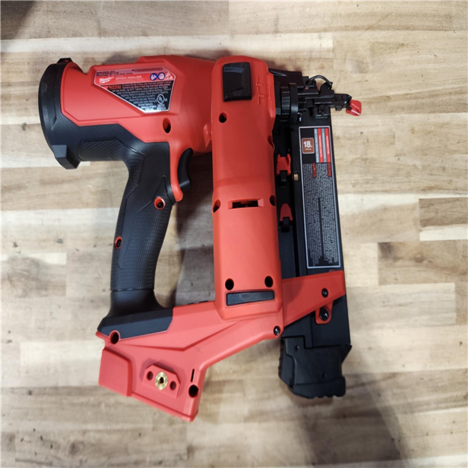 HOUSTON LOCATION - AS-IS (APPEARS LIKE NEW) Milwaukee M18 FUEL GEN II 18V 18-Gauge Lithium-Ion Brushless Cordless Brad Nailer Kit with One 2.0 Ah Battery  Charger and Bag