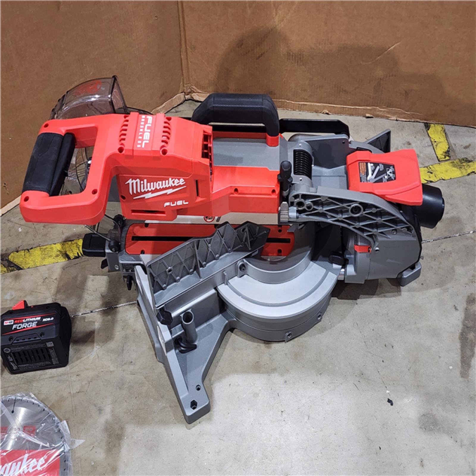 HOUSTON LOCATION - AS-IS M18 FUEL 18V 10 in. Lithium-Ion Brushless Cordless Dual Bevel Sliding Compound Miter Saw Kit with One 8.0 Ah Battery